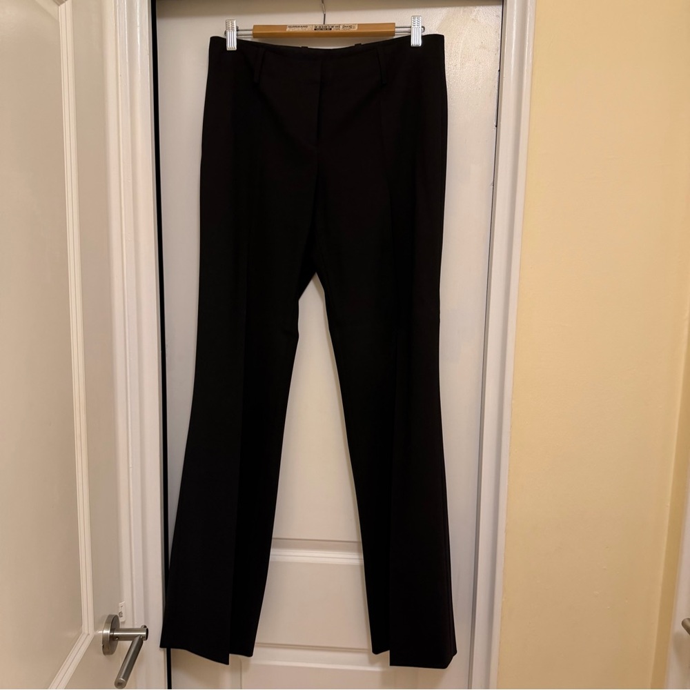 Hugo Boss Classic Black Flare Pants in wool fabric